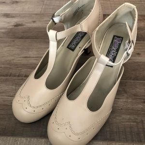 1930s style T-strap heels